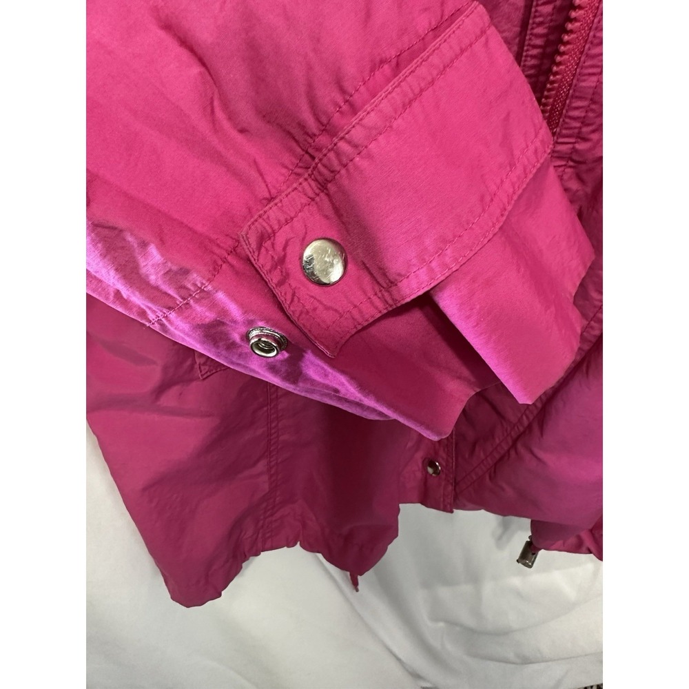 VTG Larry Levine Women's Pink Hooded Waterproof Lightweight Rain Jacket-Med(EUC) - Picture 4 of 11